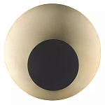Бра круглое в сочетании золотистого и чёрного цвета Round Sconce Gold and Black варинант исполнения - 1 | Loft Concept в Красноярске