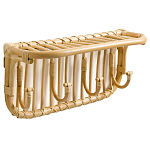 Настенная вешалка из ротанга с полкой Willa Wall Shelf Hanger варинант исполнения - 1 | Loft Concept в Красноярске