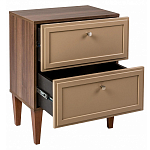 Тумба прикроватная бежевая из массива бука с 2-мя ящиками Wenge Light варинант исполнения - 4 | Loft Concept в Красноярске