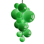 Люстра Grape Balls Зеленое стекло  варинант исполнения - 3 | Loft Concept в Красноярске