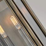 Настенный фонарь прямоугольной формы цвета состаренная латунь с двумя лампами Hinkley варинант исполнения - 2 | Loft Concept в Красноярске