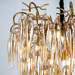 Люстра со стеклянными подвесками янтарного цвета Ambre Glass Chandelier 80 варинант исполнения - 2 | Loft Concept в Красноярске