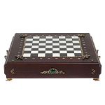 Шахматы в ларце из натуральных камней Долерит Малахит Мрамор Decorative Thematic Chess Русь варинант исполнения - 1 | Loft Concept в Красноярске