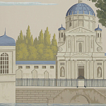 Обои ручная роспись Monuments of Paris Roberts on scenic paper варинант исполнения - 3 | Loft Concept в Красноярске