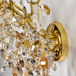 Бра золотого цвета с ветвями и прозрачными хрустальнымих подвесками Droplet Chandelier варинант исполнения - 6 | Loft Concept в Красноярске