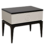 Тумбочка прикроватная с ящиком черно-серого цвета Noble Nightstand варинант исполнения - 1 | Loft Concept в Красноярске