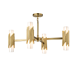 Люстра цвета латунь с 4-мя матовыми цилиндрическими плафонами Elstead Lighting варинант исполнения - 1 | Loft Concept в Красноярске