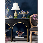 Чаша из прозрачного стекла на бронзовых ножках с фигурками попугаев Eden Garden варинант исполнения - 4 | Loft Concept в Красноярске