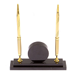 Часы настольные с двумя ручками из натурального камня Stone Clock варинант исполнения - 5 | Loft Concept в Красноярске