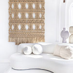 Панно на стену плетеное Макраме бежевый цвет  варинант исполнения - 3 | Loft Concept в Красноярске