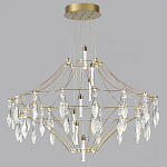 Люстра подвесная из металла с прозрачными подвесками из хрусталя Quasar 93 варинант исполнения - 6 | Loft Concept в Красноярске