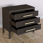 Тумба Primo  с тремя ящиками шпон темный орех варинант исполнения - 3 | Loft Concept в Красноярске