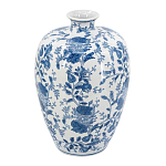 Ваза фарфоровая с узким горлышком и синими цветочными мотивами Independence варинант исполнения - 1 | Loft Concept в Красноярске