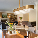 Люстра подвесная прямоугольная цвета латунь Kichler варинант исполнения - 6 | Loft Concept в Красноярске