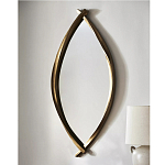 Зеркало овальное в деревянной золотистой раме Oval Gold Lines варинант исполнения - 4 | Loft Concept в Красноярске