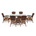 Комплект обеденный из ротанга Eloise grand варинант исполнения - 1 | Loft Concept в Красноярске