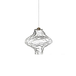 Подвесной светильник с плафоном из фактурного прозрачного стекла Light Ensemble варинант исполнения - 7 | Loft Concept в Красноярске