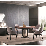 Обеденный стол круглый на чёрном фигурном основании Bosnia dinning table  варинант исполнения - 2 | Loft Concept в Красноярске