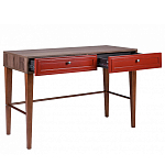 Стол письменный из массива бука с 2-мя ящиками красный Wenge Light варинант исполнения - 3 | Loft Concept в Красноярске
