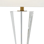 Настольная лампа с прозрачным корпусом и прямоугольным тканевым абажуром Charm and Luxury варинант исполнения - 1 | Loft Concept в Красноярске