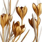 Люстра золотого цвета в виде цветков крокуса Hanging Flowers варинант исполнения - 1 | Loft Concept в Красноярске