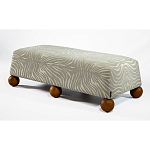 Банкетка Wakonda Gray Zebra с деревянными шариками  варинант исполнения - 1 | Loft Concept в Красноярске