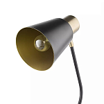 Настольная лампа с наклонным корпусом и подвижным плафоном в сочетании золотистого и чёрного цвета Work Surface Light варинант исполнения - 4 | Loft Concept в Красноярске