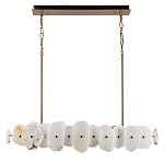 Подвесной светильник с фигурными элементами из белого алебастра Cryptocrystalline Stone варинант исполнения - 1 | Loft Concept в Красноярске