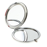 Зеркало карманное двухстороннее круглое из натурального камня Серафинит в подарочной упаковке Silver Stone Mirrors варинант исполнения - 2 | Loft Concept в Красноярске