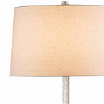 Торшер с тканевым абажуром на серебряном фактурном каркасе Thin Fakutra варинант исполнения - 1 | Loft Concept в Красноярске