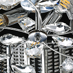 Люстра круглая на цепи цвета хром с прозрачными рельефными хрустальными пластинами Textured Glass Chandelier варинант исполнения - 9 | Loft Concept в Красноярске