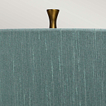 Настольная лампа с коническим дымчато-зелёным абажуром из искусственного шёлка Quintiesse варинант исполнения - 4 | Loft Concept в Красноярске