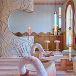 Торшер с разноцветными стеклянными цилиндрами и шарами Eclecticism  варинант исполнения - 4 | Loft Concept в Красноярске