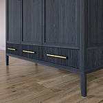 Большой Шкаф Primo Черный дуб с 3 дверьми и 3 выдвижными ящиками варинант исполнения - 6 | Loft Concept в Красноярске