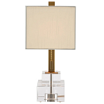 Настольная лампа прямоугольная на прозрачном основании Charm and Luxury варинант исполнения - 3 | Loft Concept в Красноярске