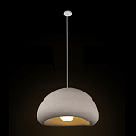 Подвесной светильник с куполообразным белым фактурным абажуром Sergey Makhno варинант исполнения - 3 | Loft Concept в Красноярске