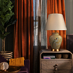 Настольная лампа бежевая с изображением птиц Slip Away варинант исполнения - 5 | Loft Concept в Красноярске