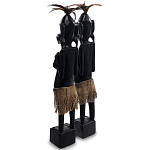 Комплект из 2-х деревянных статуэток Asmat Wooden Statuettes Black варинант исполнения - 2 | Loft Concept в Красноярске