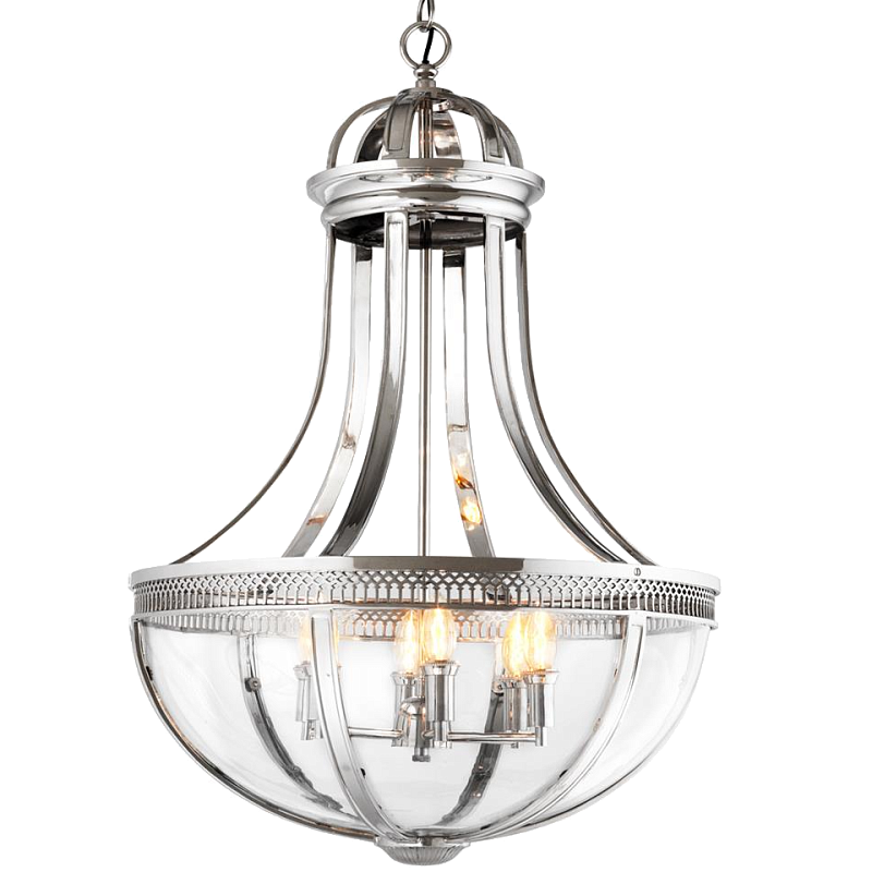 Люстра Lantern Capitol Hill L Nickel Никель Прозрачный (Transparent) в Красноярске | Loft Concept 