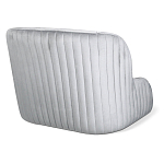 Барный стул со спинкой и подлокотниками на 4-х деревянных ножках Серый Велюр Ava Charm варинант исполнения - 3 | Loft Concept в Красноярске