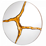 Зеркало кругле с декоративной золотой вставкой Golden Tree варинант исполнения - 1 | Loft Concept в Красноярске