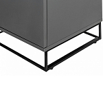 Шкаф-витрина цвета графит с полками и стеклянной дверью Strict Lines варинант исполнения - 5 | Loft Concept в Красноярске