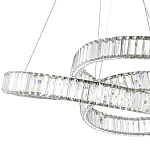 Подвесная люстра в виде изогнутых колец с хрустальным декором Ring Horizontal Oculus Chrome Light Chandelier варинант исполнения - 3 | Loft Concept в Красноярске