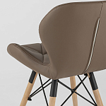 Стул с коричневым сиденьем из экокожи JEROEN варинант исполнения - 6 | Loft Concept в Красноярске