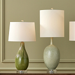 Настольная лампа зеленая грушевидной формы Rich Green Glaze варинант исполнения - 4 | Loft Concept в Красноярске