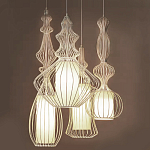 Подвесной светильник Wire Dream Pendant 4 Белый варинант исполнения - 2 | Loft Concept в Красноярске