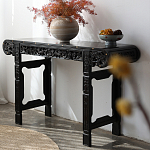 Черная резная консоль в Китайском стиле из массива Black Dragon Console варинант исполнения - 2 | Loft Concept в Красноярске