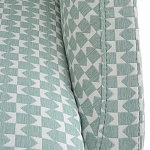 Кресло светло-бирюзовое с принтом Pauley Light Turquoise Armchair варинант исполнения - 5 | Loft Concept в Красноярске