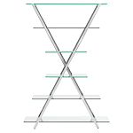 Стеллаж со стеклянными полками на стальном каркасе X-ray варинант исполнения - 2 | Loft Concept в Красноярске