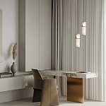 Подвесной светильник с цилиндрическим плафоном из белого алебастра Cryptocrystalline Stone варинант исполнения - 9 | Loft Concept в Красноярске